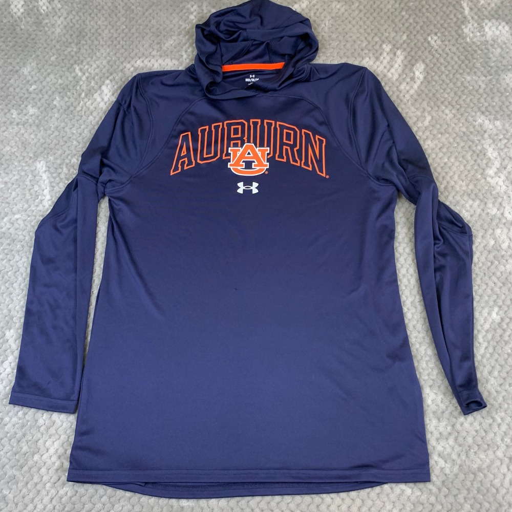 Under Armour Auburn Tigers Lightweight Hoodie Mens Medium Navy Blue Long Sleeve